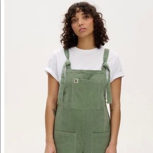 Lucy & Yak Original Corduroy Dungarees - Green Bay
